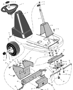 Part Location Diagram of 1401126E701 Briggs and Stratton Axle & spindle assy